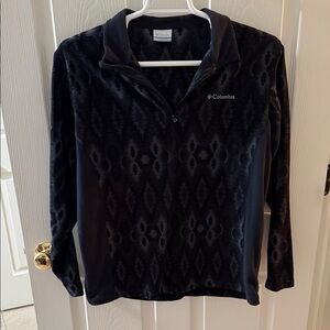 Columbia Black Geometric Fleece Pullover